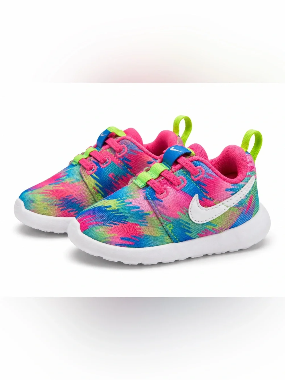 Infant Nike Roshe One Print in Pink Blast